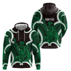 Kakariki Aotearoa Atua Tumatauenga Personalised Hoodie Maori God Of War Tiki With Taiaha
