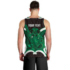 Kakariki Aotearoa Atua Tumatauenga Personalised Men Tank Top Maori God Of War Tiki With Taiaha