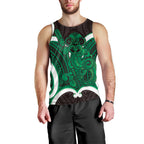 Kakariki Aotearoa Atua Tumatauenga Personalised Men Tank Top Maori God Of War Tiki With Taiaha