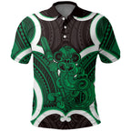 Kakariki Aotearoa Atua Tumatauenga Personalised Polo Shirt Maori God Of War Tiki With Taiaha