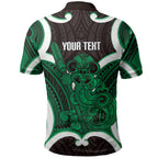 Kakariki Aotearoa Atua Tumatauenga Personalised Polo Shirt Maori God Of War Tiki With Taiaha