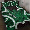 Kakariki Aotearoa Atua Tumatauenga Personalised Quilt Bed Set Maori God Of War Tiki With Taiaha