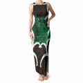 Kakariki Aotearoa Atua Tumatauenga Personalised Tank Maxi Dress Maori God Of War Tiki With Taiaha
