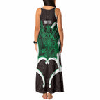 Kakariki Aotearoa Atua Tumatauenga Personalised Tank Maxi Dress Maori God Of War Tiki With Taiaha