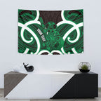 Kakariki Aotearoa Atua Tumatauenga Personalised Tapestry Maori God Of War Tiki With Taiaha