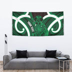 Kakariki Aotearoa Atua Tumatauenga Personalised Tapestry Maori God Of War Tiki With Taiaha