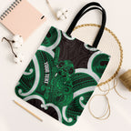 Kakariki Aotearoa Atua Tumatauenga Personalised Tote Bag Maori God Of War Tiki With Taiaha