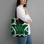 Kakariki Aotearoa Atua Tumatauenga Personalised Tote Bag Maori God Of War Tiki With Taiaha