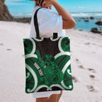 Kakariki Aotearoa Atua Tumatauenga Personalised Tote Bag Maori God Of War Tiki With Taiaha