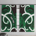 Kakariki Aotearoa Atua Tumatauenga Personalised Window Curtain Maori God Of War Tiki With Taiaha
