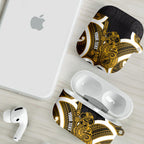 Kowhai Aotearoa Atua Tumatauenga Personalised AirPods Case Maori God Of War Tiki With Taiaha