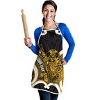 Kowhai Aotearoa Atua Tumatauenga Personalised Apron Maori God Of War Tiki With Taiaha