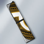Kowhai Aotearoa Atua Tumatauenga Personalised Auto Sun Shade Maori God Of War Tiki With Taiaha