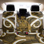 Kowhai Aotearoa Atua Tumatauenga Personalised Back Car Seat Cover Maori God Of War Tiki With Taiaha