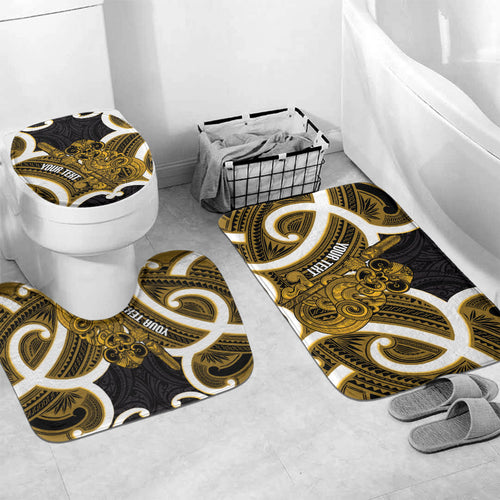 Kowhai Aotearoa Atua Tumatauenga Personalised Bathroom Set Maori God Of War Tiki With Taiaha
