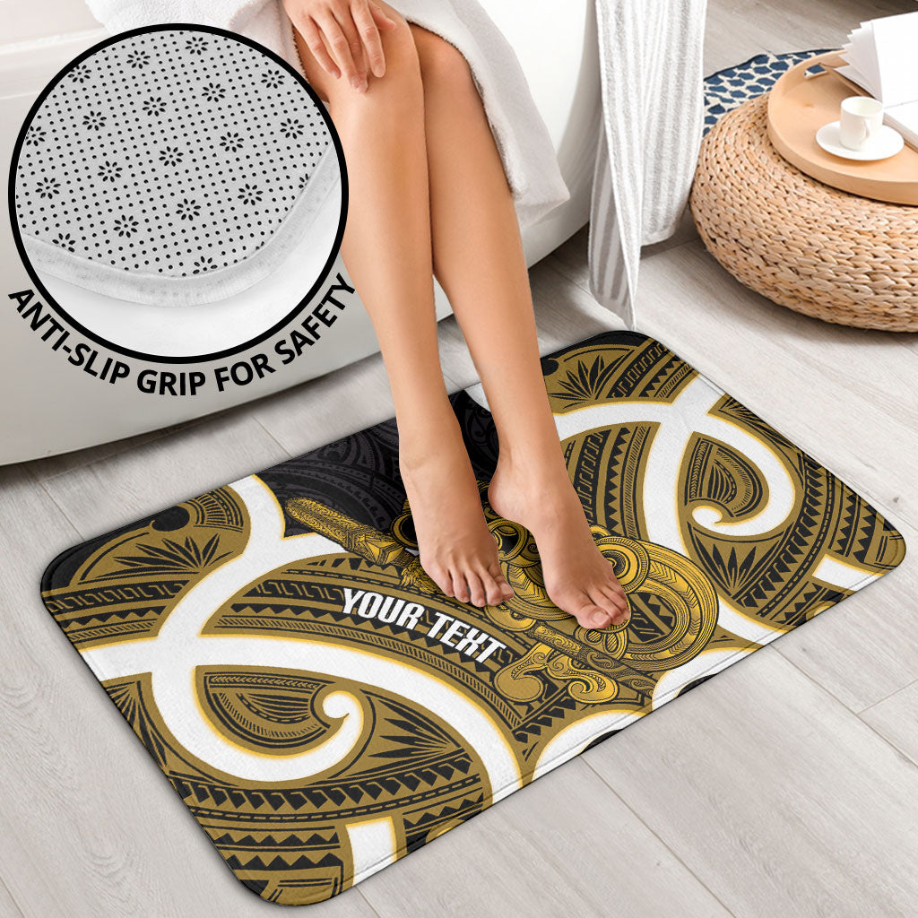 Kowhai Aotearoa Atua Tumatauenga Personalised Bathroom Set Maori God Of War Tiki With Taiaha
