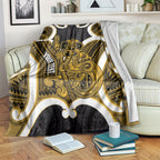 Kowhai Aotearoa Atua Tumatauenga Personalised Blanket Maori God Of War Tiki With Taiaha
