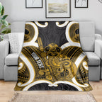 Kowhai Aotearoa Atua Tumatauenga Personalised Blanket Maori God Of War Tiki With Taiaha