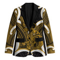 Kowhai Aotearoa Atua Tumatauenga Personalised Blazer Maori God Of War Tiki With Taiaha