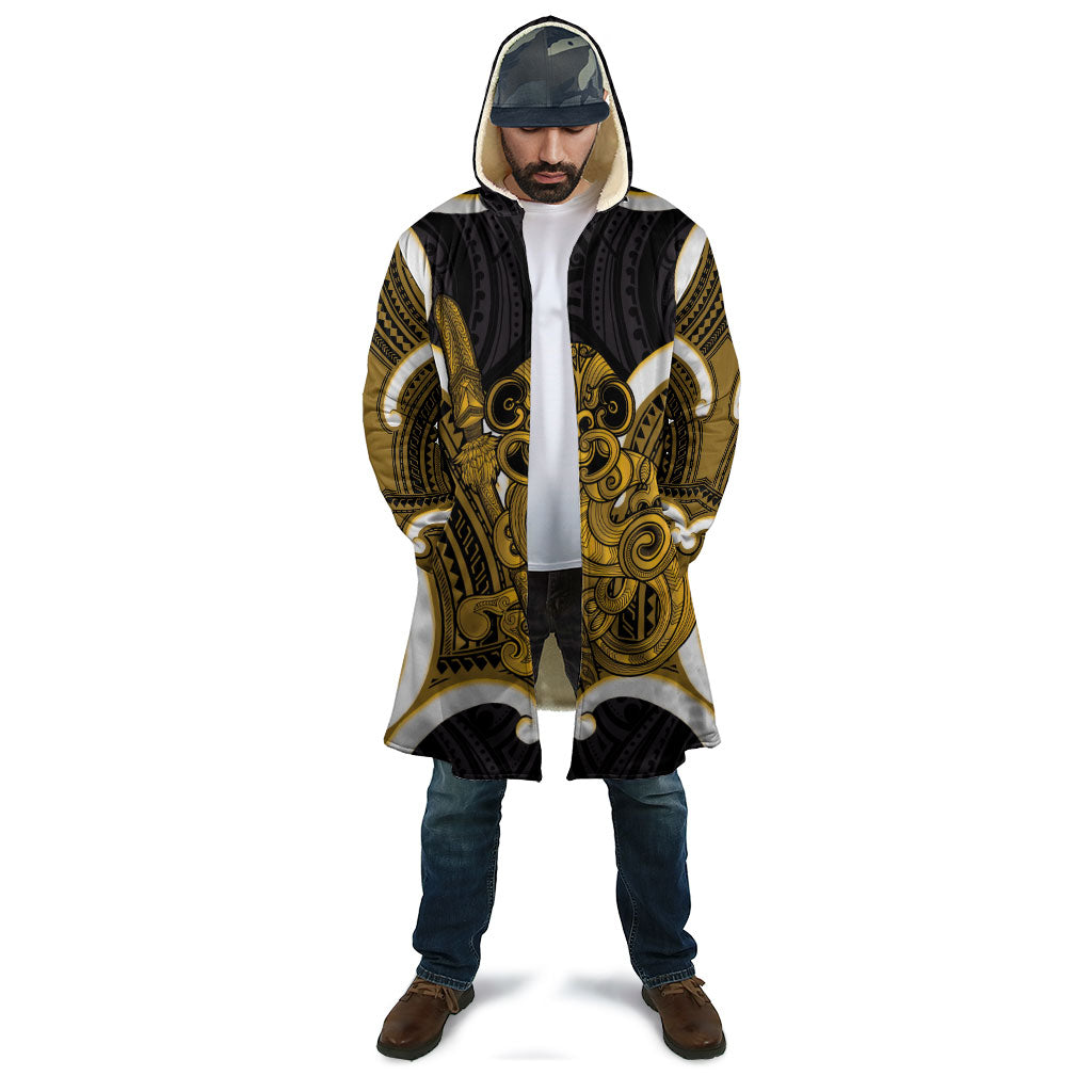 Kowhai Aotearoa Atua Tumatauenga Personalised Cloak Maori God Of War Tiki With Taiaha