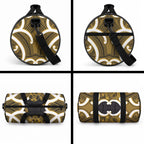 Kowhai Aotearoa Atua Tumatauenga Personalised Duffle Bag Maori God Of War Tiki With Taiaha