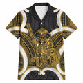Kowhai Aotearoa Atua Tumatauenga Personalised Hawaiian Shirt Maori God Of War Tiki With Taiaha