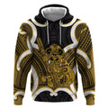 Kowhai Aotearoa Atua Tumatauenga Personalised Hoodie Maori God Of War Tiki With Taiaha