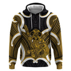 Kowhai Aotearoa Atua Tumatauenga Personalised Hoodie Maori God Of War Tiki With Taiaha