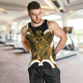 Kowhai Aotearoa Atua Tumatauenga Personalised Men Tank Top Maori God Of War Tiki With Taiaha
