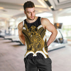 Kowhai Aotearoa Atua Tumatauenga Personalised Men Tank Top Maori God Of War Tiki With Taiaha