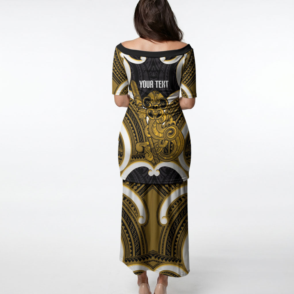 Kowhai Aotearoa Atua Tumatauenga Personalised Puletasi Maori God Of War Tiki With Taiaha