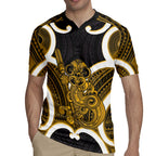 Kowhai Aotearoa Atua Tumatauenga Personalised Rugby Jersey Maori God Of War Tiki With Taiaha