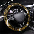 Kowhai Aotearoa Atua Tumatauenga Steering Wheel Cover Maori God Of War Tiki With Taiaha