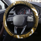 Kowhai Aotearoa Atua Tumatauenga Steering Wheel Cover Maori God Of War Tiki With Taiaha