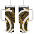 Kowhai Aotearoa Atua Tumatauenga Tumbler With Handle Maori God Of War Tiki With Taiaha