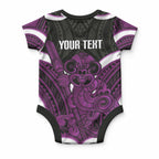 Waiporoporo Aotearoa Atua Tumatauenga Personalised Baby Onesie Maori God Of War Tiki With Taiaha
