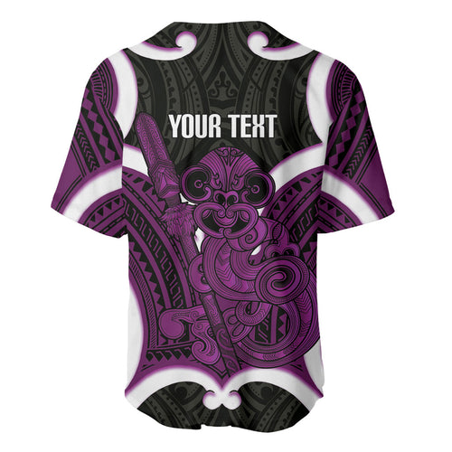 Waiporoporo Aotearoa Atua Tumatauenga Personalised Baseball Jersey Maori God Of War Tiki With Taiaha