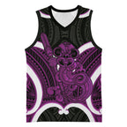 Waiporoporo Aotearoa Atua Tumatauenga Personalised Basketball Jersey Maori God Of War Tiki With Taiaha