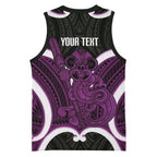 Waiporoporo Aotearoa Atua Tumatauenga Personalised Basketball Jersey Maori God Of War Tiki With Taiaha