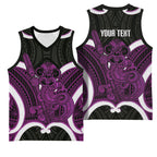 Waiporoporo Aotearoa Atua Tumatauenga Personalised Basketball Jersey Maori God Of War Tiki With Taiaha