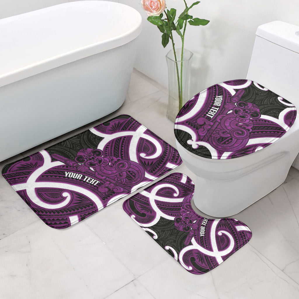 Waiporoporo Aotearoa Atua Tumatauenga Personalised Bathroom Set Maori God Of War Tiki With Taiaha