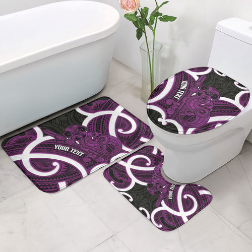 Waiporoporo Aotearoa Atua Tumatauenga Personalised Bathroom Set Maori God Of War Tiki With Taiaha