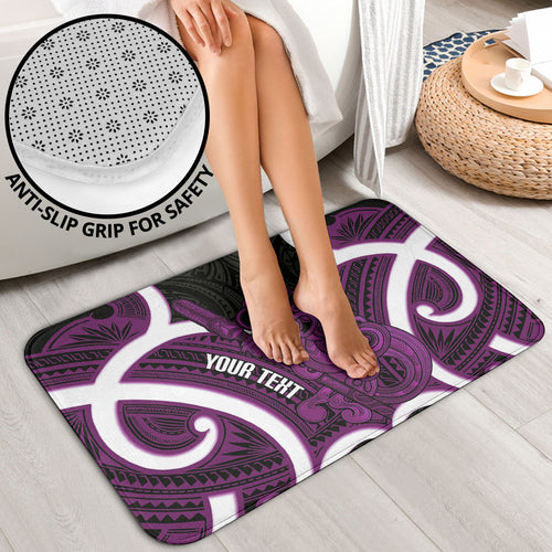 Waiporoporo Aotearoa Atua Tumatauenga Personalised Bathroom Set Maori God Of War Tiki With Taiaha