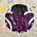 Waiporoporo Aotearoa Atua Tumatauenga Personalised Beach Blanket Maori God Of War Tiki With Taiaha