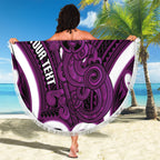 Waiporoporo Aotearoa Atua Tumatauenga Personalised Beach Blanket Maori God Of War Tiki With Taiaha