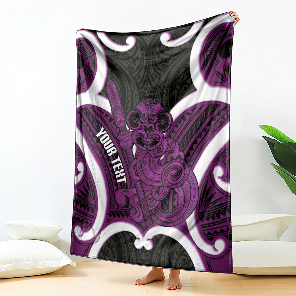 Waiporoporo Aotearoa Atua Tumatauenga Personalised Blanket Maori God Of War Tiki With Taiaha