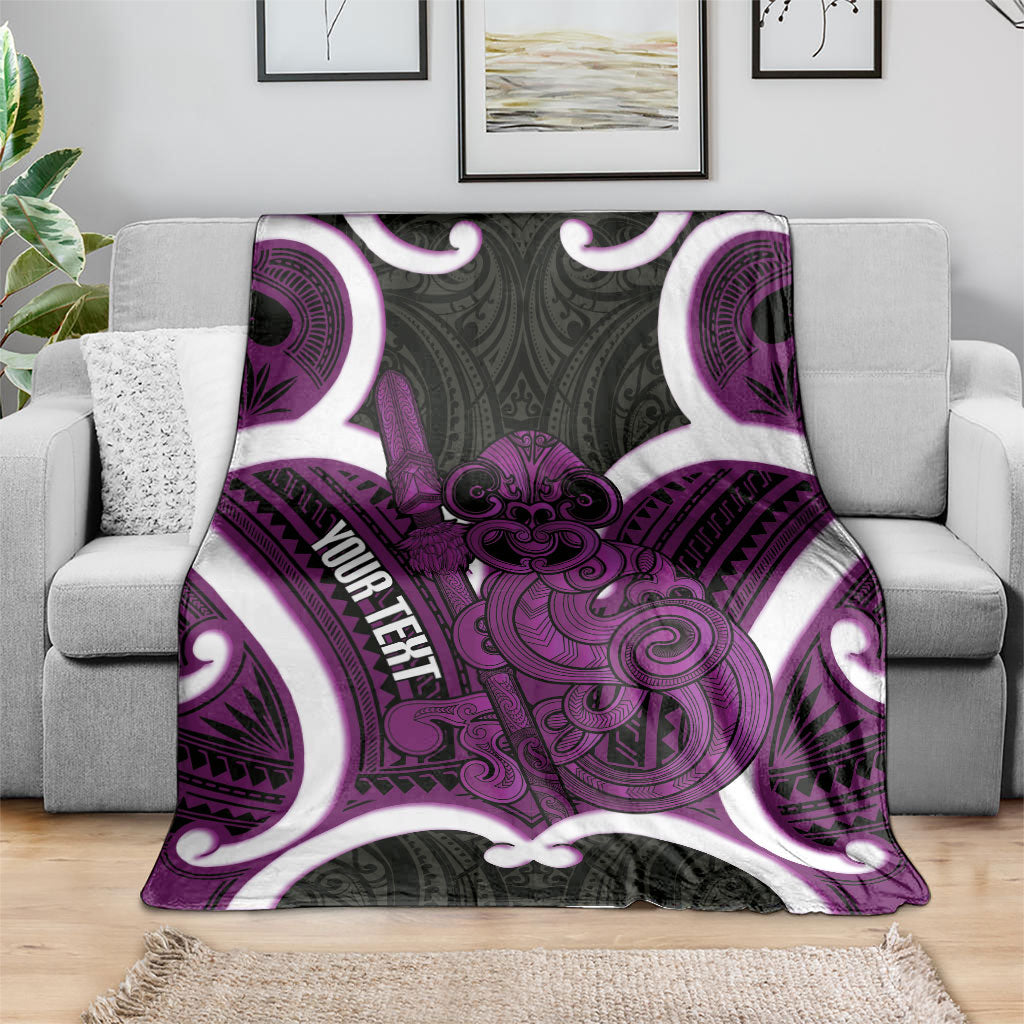 Waiporoporo Aotearoa Atua Tumatauenga Personalised Blanket Maori God Of War Tiki With Taiaha