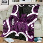 Waiporoporo Aotearoa Atua Tumatauenga Personalised Blanket Maori God Of War Tiki With Taiaha