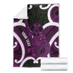 Waiporoporo Aotearoa Atua Tumatauenga Personalised Blanket Maori God Of War Tiki With Taiaha