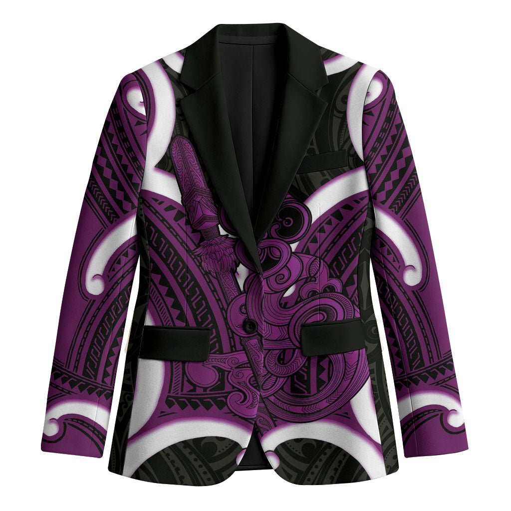 Waiporoporo Aotearoa Atua Tumatauenga Personalised Blazer Maori God Of War Tiki With Taiaha
